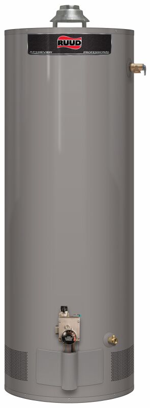 RUUD 641362 PROG40-38N-RU62 40 GALLON TALL ACHIEVER NATURAL GAS 38KBTU  WATER HEATER TO 5999 ELEVATION NAECA III 6 YEAR TANK/PARTS 61-1/2 HEIGHT 19  DIAMETER at http://rexpipelorain.com