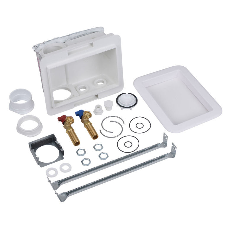 OATEY 38470 FIRE RATED WASHING MACHINE OUTLET BOX WITH QUARTER TURN SWT