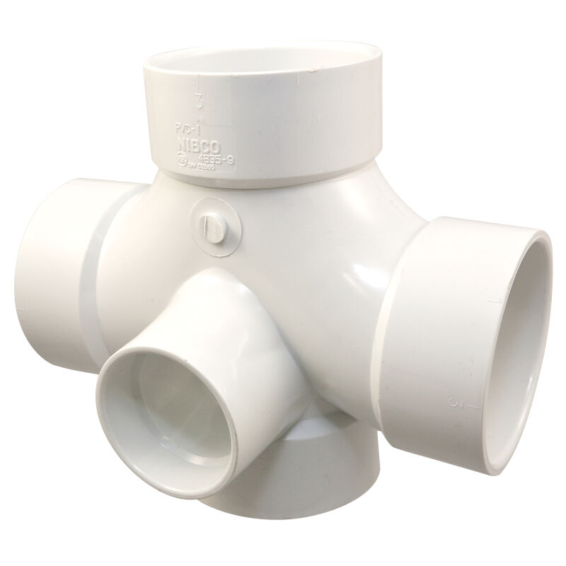 3X3X3X3X2 HXHXHXHXH PVC DWV DOUBLE SANITARY TEE WITH SIDE INLET at ...