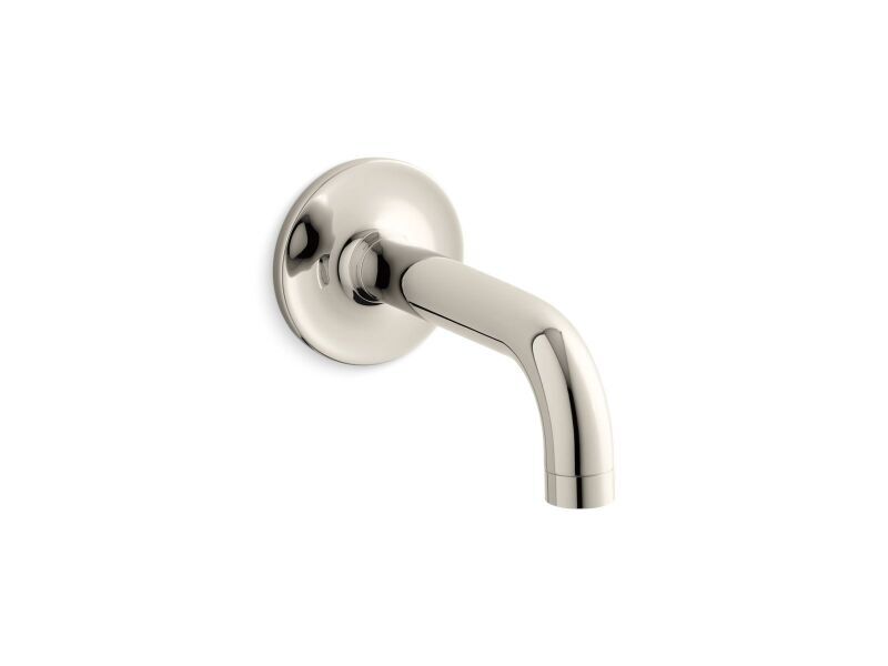 KOHLER Purist 7.75 in. Wall-Mount Bath Spout in Vibrant Polished Nickel