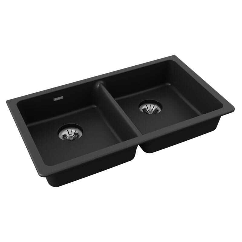 ELKAY ELGUAD3319PDBK0 QTZ CLASSIC BLK 18 1/2 X 33IN DBL BASIN QTZ