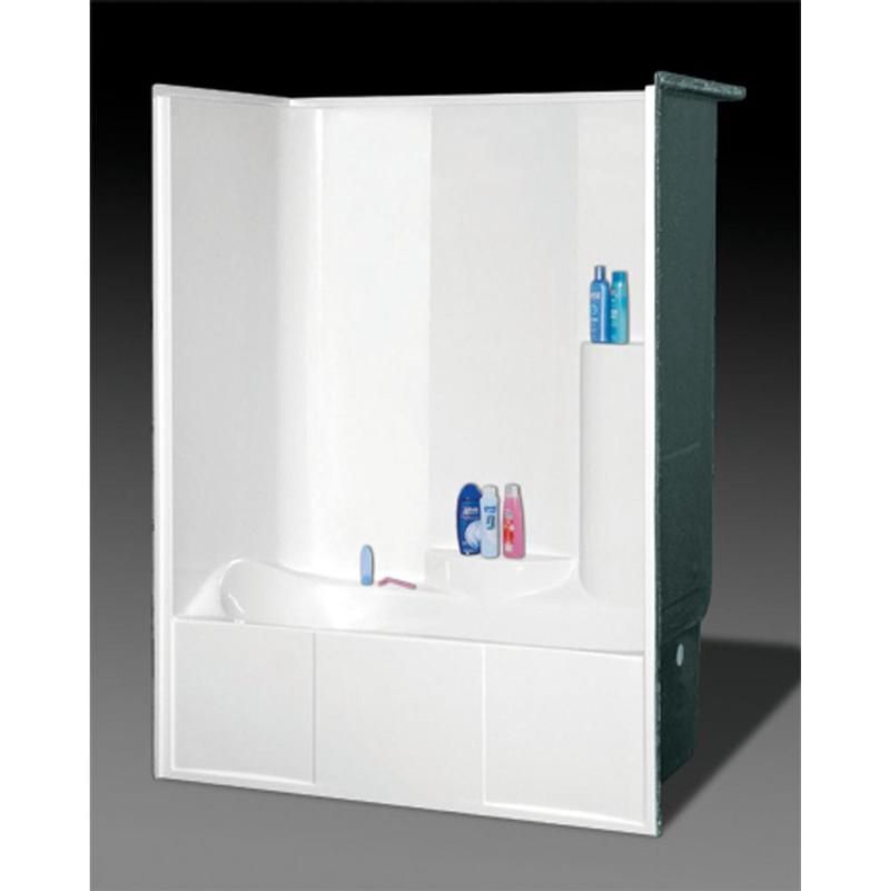 OASIS TS6034LWHT WHITE STYLLIS GELCOAT 1 PIECE LEFT DRAIN BATHTUB