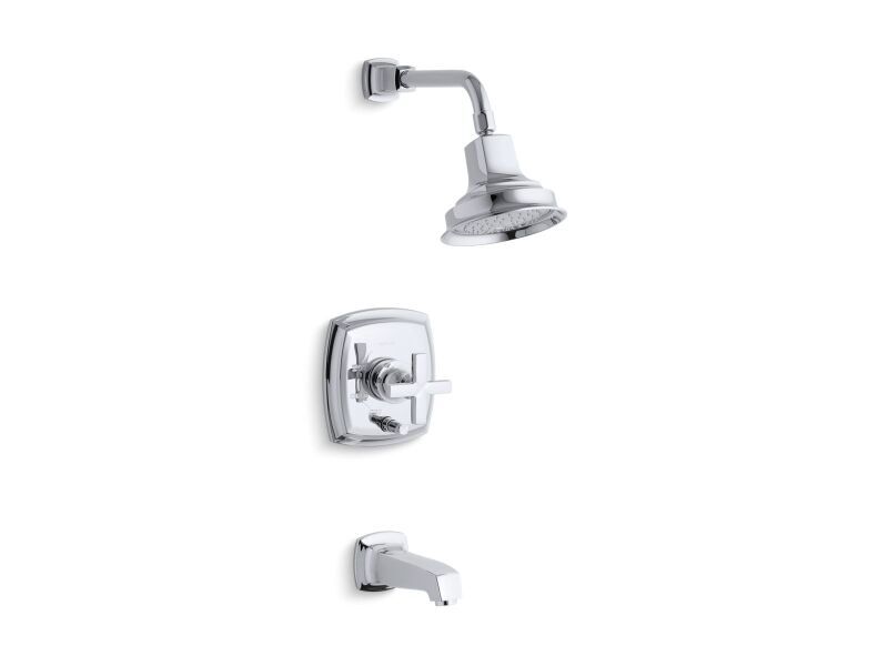 KOHLER KT162333CP POLISHED CHROME MARGAUX WALL MOUNT BATHTUB AND
