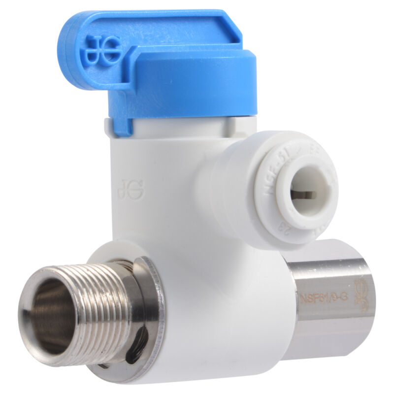 JOHNGUEST ASVPP1LF-US POLYPROPYLENE ANGLE STOP ADAPTER VALVE 3/8 X 3/8 ...