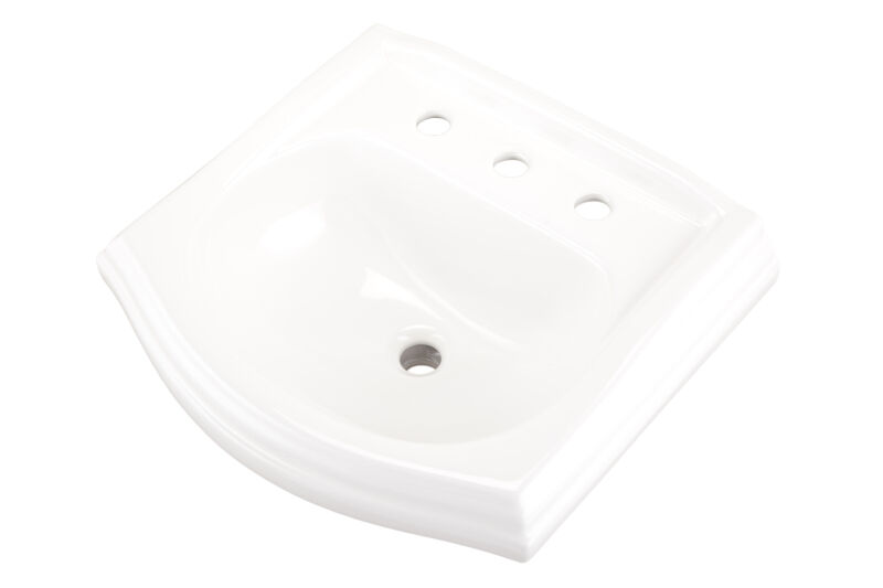 X* GERBER 12569 21X19 ALLERTON PETITE WHT 8C LAV BASIN