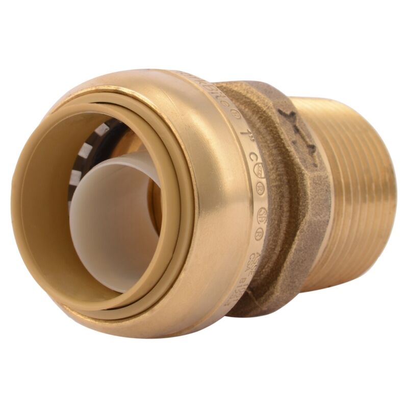 Lead Free Brass Coupling for Copper CPVC HDPE and PE-RT Residential or Commercial Plumbing Applications 3/4 45deg Elbow U656LF with Disconnect Clip 100% Satisfaction Guarantee PEX 2 Pack 