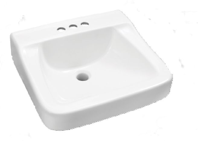 Mansfield 1917c 4 Willow Run Vitreous China White 19x17 3 Hole 4 Centerset Wall Mount Lavatory Basin At Moore Alltex