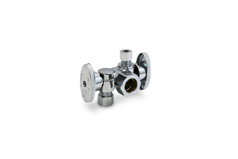 Everflow Module Kit EVERFLOW 87354DS-NL DUAL SHUT-OFF 5/8 IN COMP X 3/8 IN X 1/4 IN ANGLE ...